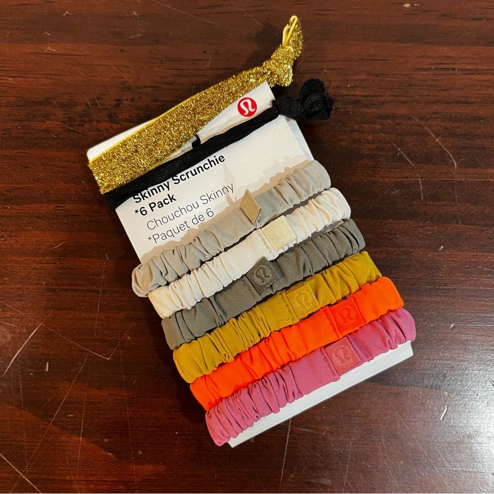 Lululemon Skinny Scrunchie 6-Pack - NEW